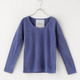 FABRIQUE en planete terre ファブリケアンプラネテールl/s-t Uネック 長袖カットソー 色：インクブルーsize:38