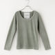 FABRIQUE en planete terre ファブリケアンプラネテールl/s-t Uネック 長袖カットソー 色：グリーンsize:38
