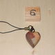 ストラップ 木製ハート 寄せ木
