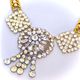 Vintage Renaissance ネックレス Square & fringe rhinestone statement necklace VRNL 02