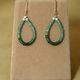 Emerald DropHoop Earrings