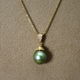TahitianPearl PendantTop(+Diamond)Pistachio