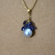 Iolite&TahitianPearl Chapeau PendantTop