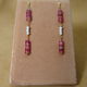 AfricanPinkSapphire Line Earrings