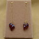 Garnet Line Earrings(m/q)