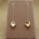 Citrine StarCut Chain Earrings