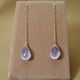 RoseQuartz Line Earrings