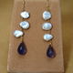 Iolite&FreshWaterPearl Long Earrings