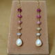 AfricanSapphire&F.W.Pearl Earrings