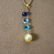 GoldenPearl&ColorStone PendantTop(2)