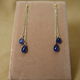 Twin BlueSapphire Design Earrings