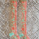 SHIROMA filament high socks -green×orange-