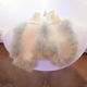 50%OFF!!! SOMEWHERE NOWHERE blue feather mitten（white）
