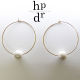 happinessdress(ハピネスドレス）コットンパールフープピアス
