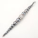Gradation gray pearl pierced earring