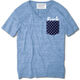 FUCK IN THE POCKET V-NECK TEE【AUTHETIC BLUE】