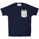 Fuck in the pocket TEE【NAVY×NEON YELLOW】