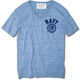 NAVY EMBLEM V NECK TEE【AUTHETIC BLUE】
