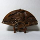 62．扇子型置物（チーク材）　　　　　　　　　　　　（幅40×奥行11×高さ26.7cm）