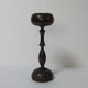 32．華燭台（黒檀材）　　　　　　　　　　　　（幅8.3×奥行8.1×高さ24.5cm）
