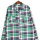 グリーンチェックロングシャツ