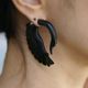 【SALE50%OFF】トライバルピアス 1ペア フェイクゲージピアス/horn swan 《F030》