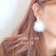 ラスト1点再販！mink fur?（white）ピアス イヤリング