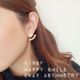 K18gf happy smile???2way アシンメトリーピアス