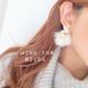 再販?mink fur bijou?ピアス イヤリング （white）
