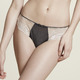 Floret Love Black Thong