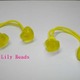 Lily Beads プラゴム、ジェリーハート黄色（2個セット）