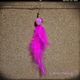 clearpink feather pierce