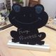 ハンドメイド黒板 カエル（サンプル書き込みあり）