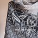 パシュミナ　アーリ刺繍ストール　【モノトーン】