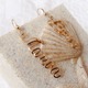 Manoa Love Design 14K Gold f カスタムネーム縦ピアス