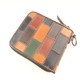 パッチワークラウンドジップ　レザーウォレット