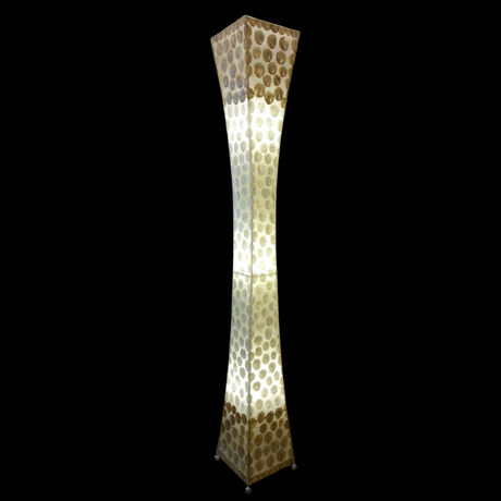 シェルフロアタワーランプ 200cm Snow Gold/White/Gold