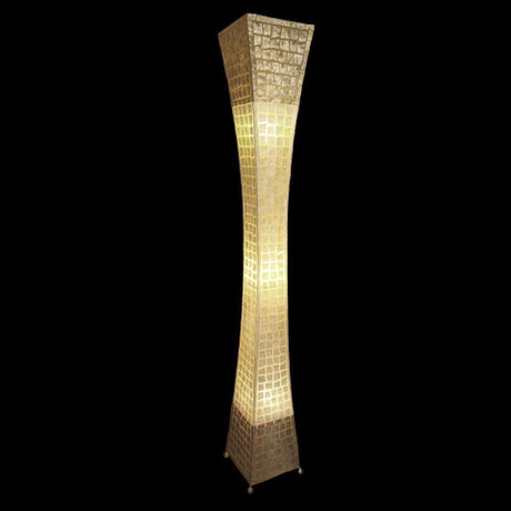 シェルフロアタワーランプ 200cm 《 Cracking Gold/White/Gold クラッキングゴールド 白×ゴールド 》