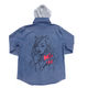 14'-15' TALL LONG SIZE HOOD DENIM SHIRT