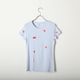 手作りデコＴシャツ　花　ブルー