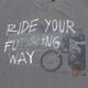 Ride Your Fucking Way V-Neck T-Shirt--PHANTOM  [RUDERIDERS]