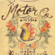 MOTOR Co. T-Shirt -SUMMER GOLD  [RUDERIDERS]