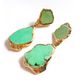 18K Gold Dipped Melon Green Jasper Stone Earrings (18金加工 メロングリーンジャスパーストーンピアス)