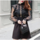 【2色】Flower Lace Blouse Dress In Black (ブラックフラワーレースブラウスワンピ)