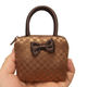 NaRaYa（ナラヤ） 手のひらミニバッグ・ミニチェック柄（ブラウン） NBCS-255A