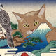 猫託ポストカード「一富士ニ鷹三茄子」2枚セット