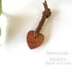 Wood charm 「Lovely Heart」
