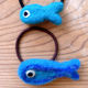 oogomadara青い魚の髪ゴム