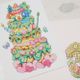 【PoPun.P】ケーキカード　ピンク　S48-276