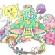 【PoPun.P】カード　月ときのこ　48-0177